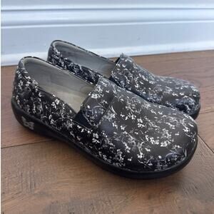 Alegria Keli Professional Shoes Nursing Leather Non Slip Grey Gardens Sz 38 US 8